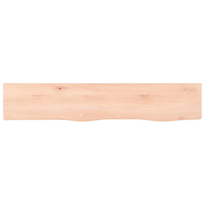 Wandregal 100x20x2 cm Massivholz Eiche Unbehandelt