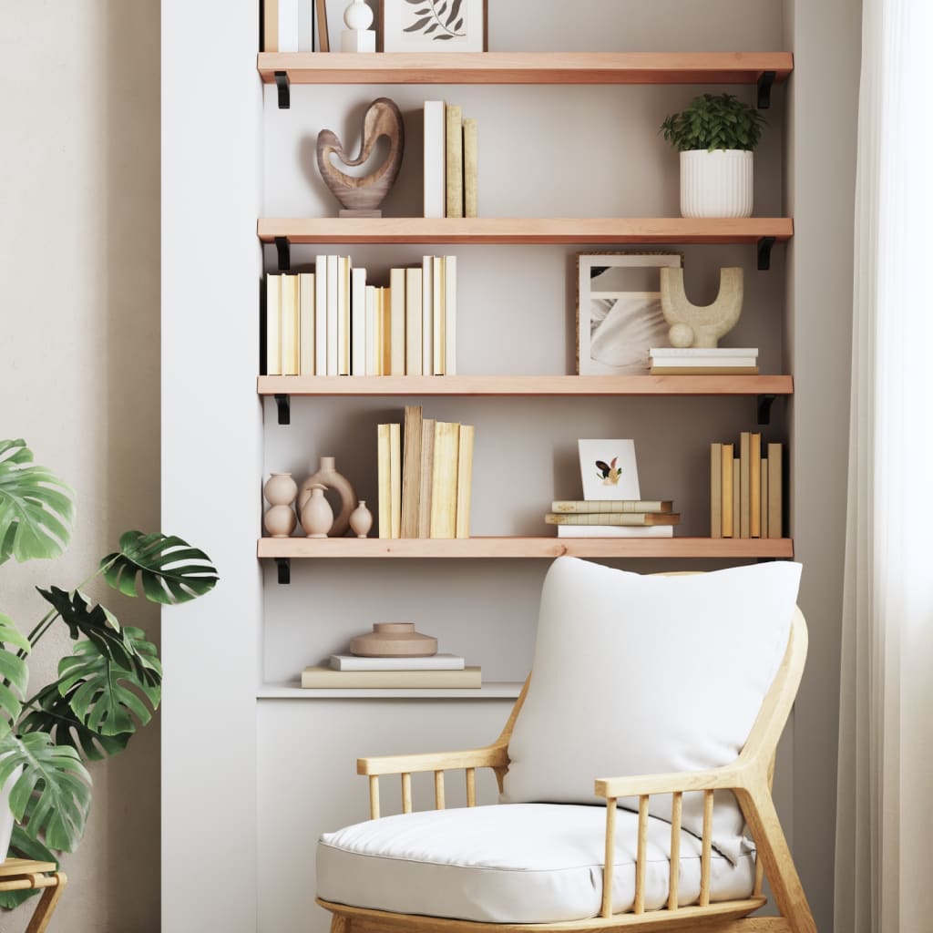 Etagère murale 100x30x(2-4) cm bois de chêne massif non traité