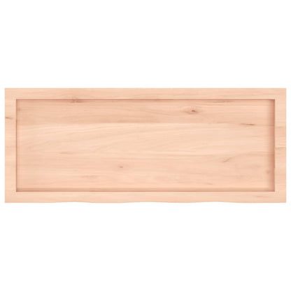 Wandregal 100x40x(2-4) cm Massivholz Eiche Unbehandelt