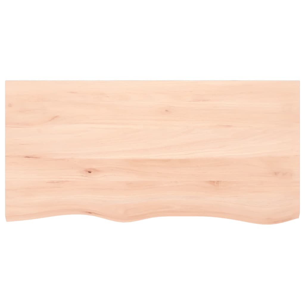 Wandregal 100x50x2 cm Massivholz Eiche Unbehandelt