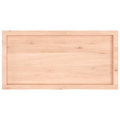 Wandregal 100x50x(2-6) cm Massivholz Eiche Unbehandelt