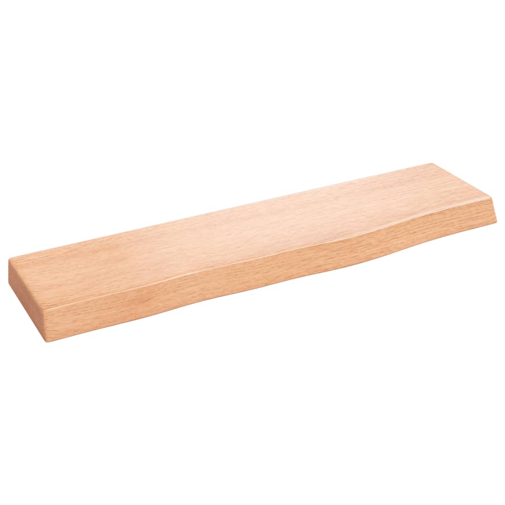 Wandregal Hellbraun 40x10x2 cm Massivholz Eiche Behandelt