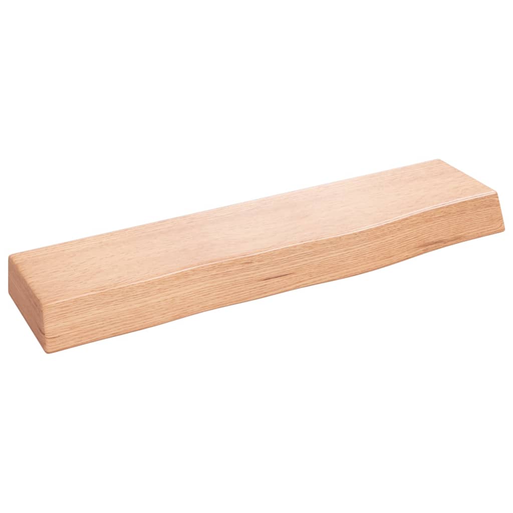 Wall Shelf Light Brown 40x10x4 cm Solid Oak Treated