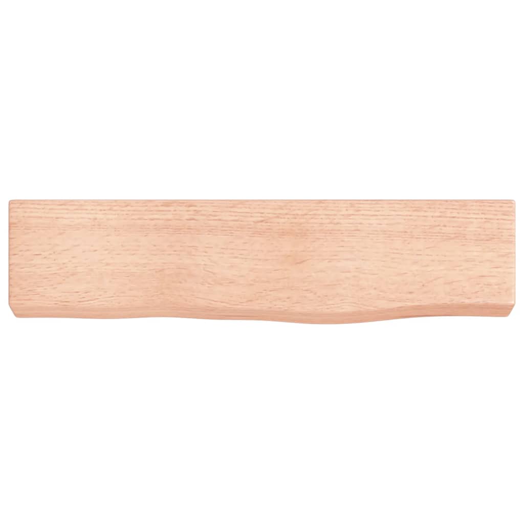 Wall Shelf Light Brown 40x10x4 cm Solid Oak Treated