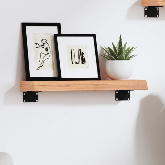 Wall Shelf Light Brown 40x10x4 cm Solid Oak Treated
