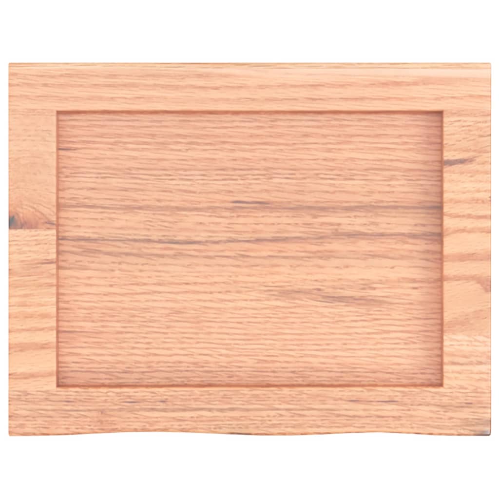 Wall Shelf Light Brown 40x30x(2-6) cm Solid Oak Treated