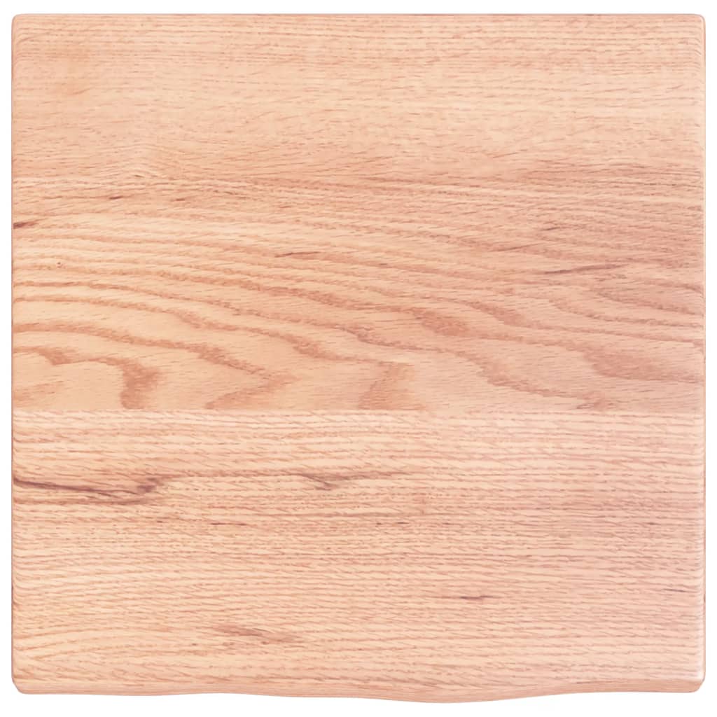 Wandregal Hellbraun 40x40x2 cm Massivholz Eiche Behandelt