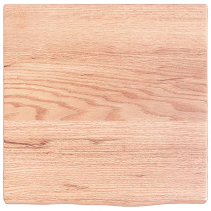 Wandregal Hellbraun 40x40x2 cm Massivholz Eiche Behandelt