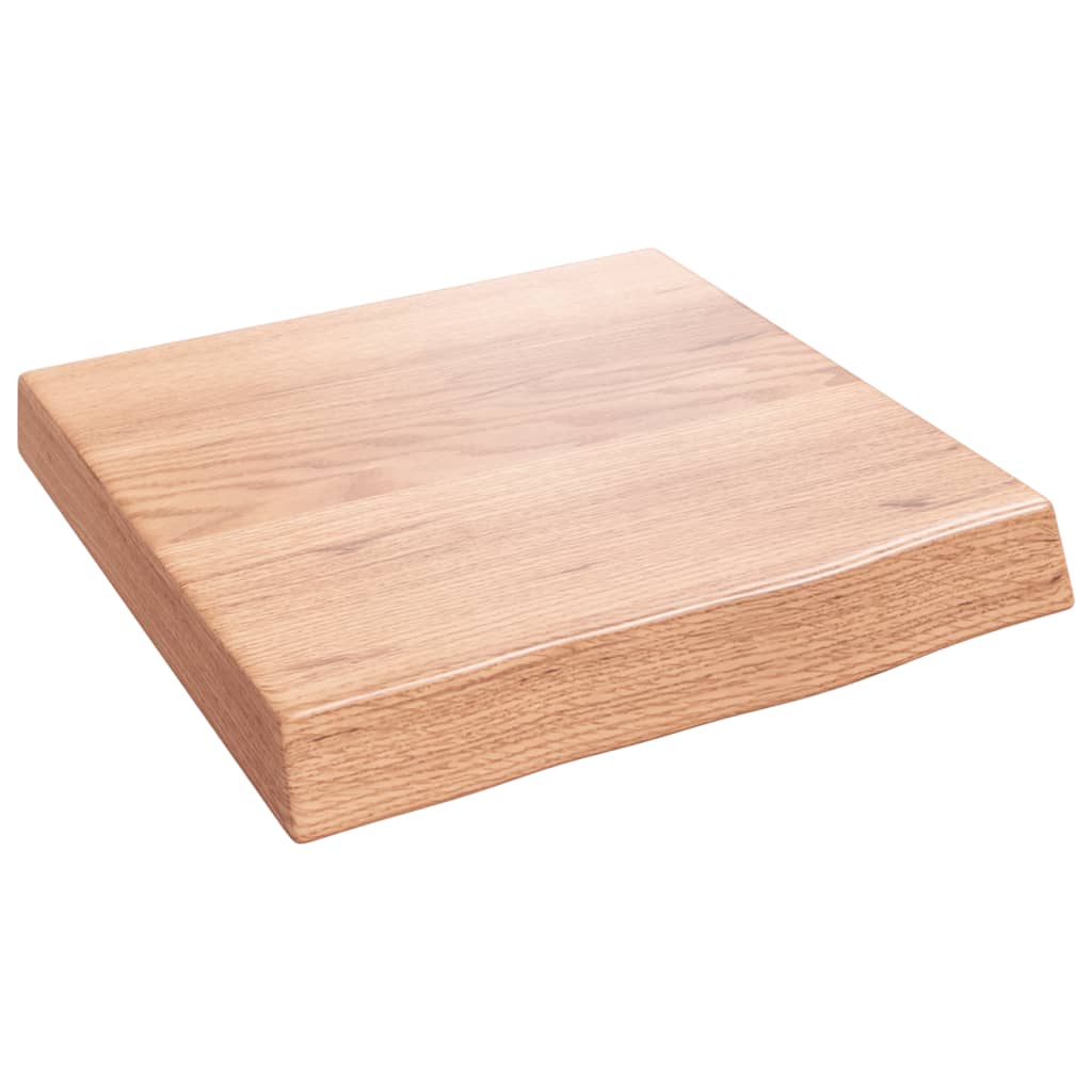 Wall Shelf Light Brown 40x40x(2-6) cm Solid Oak Treated