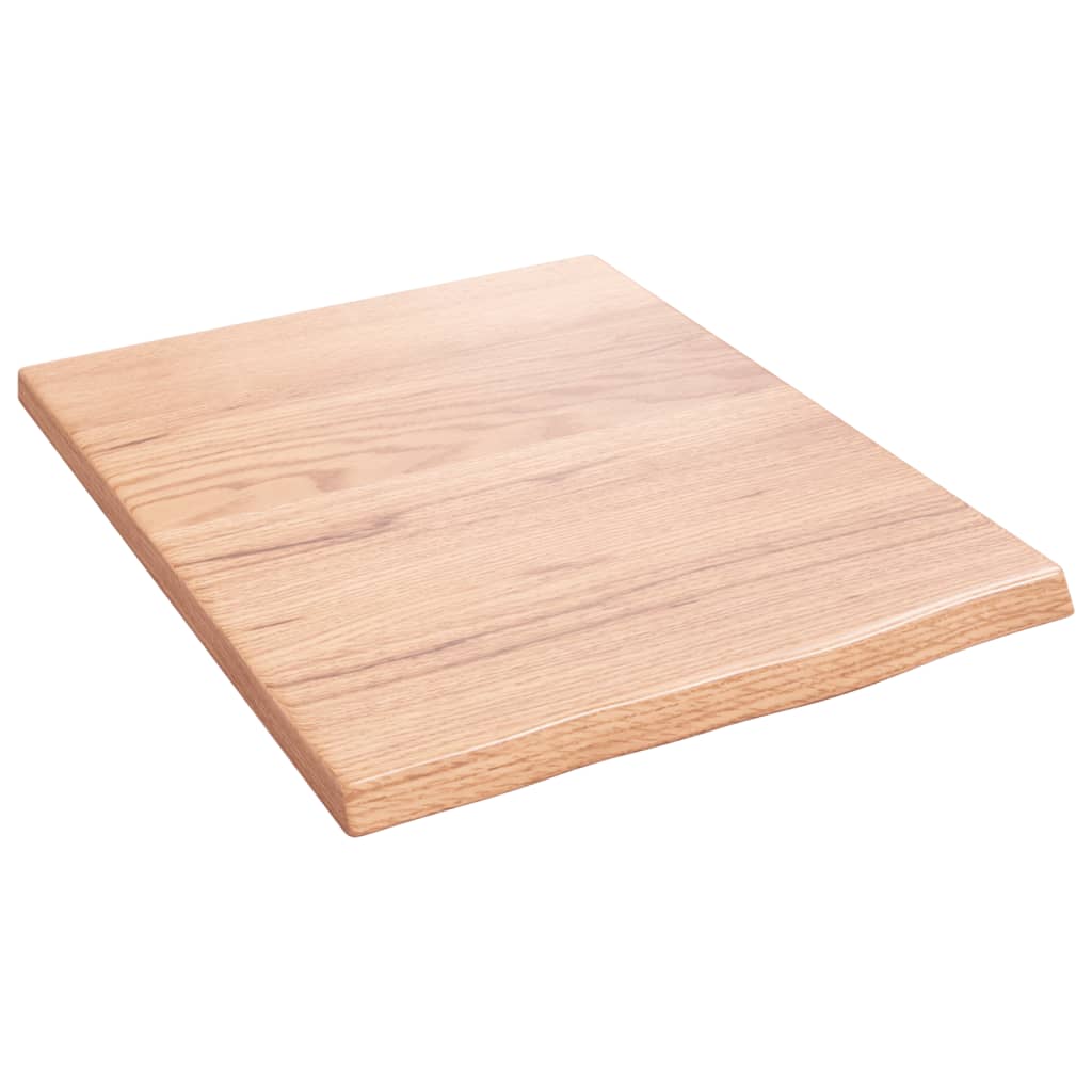 Wall Shelf Light Brown 40x50x2 cm Solid Oak Treated
