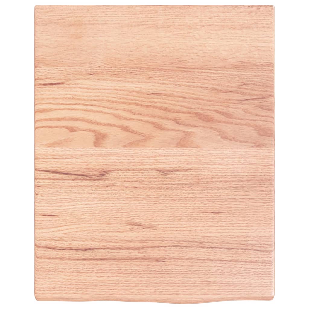 Wall Shelf Light Brown 40x50x2 cm Solid Oak Treated