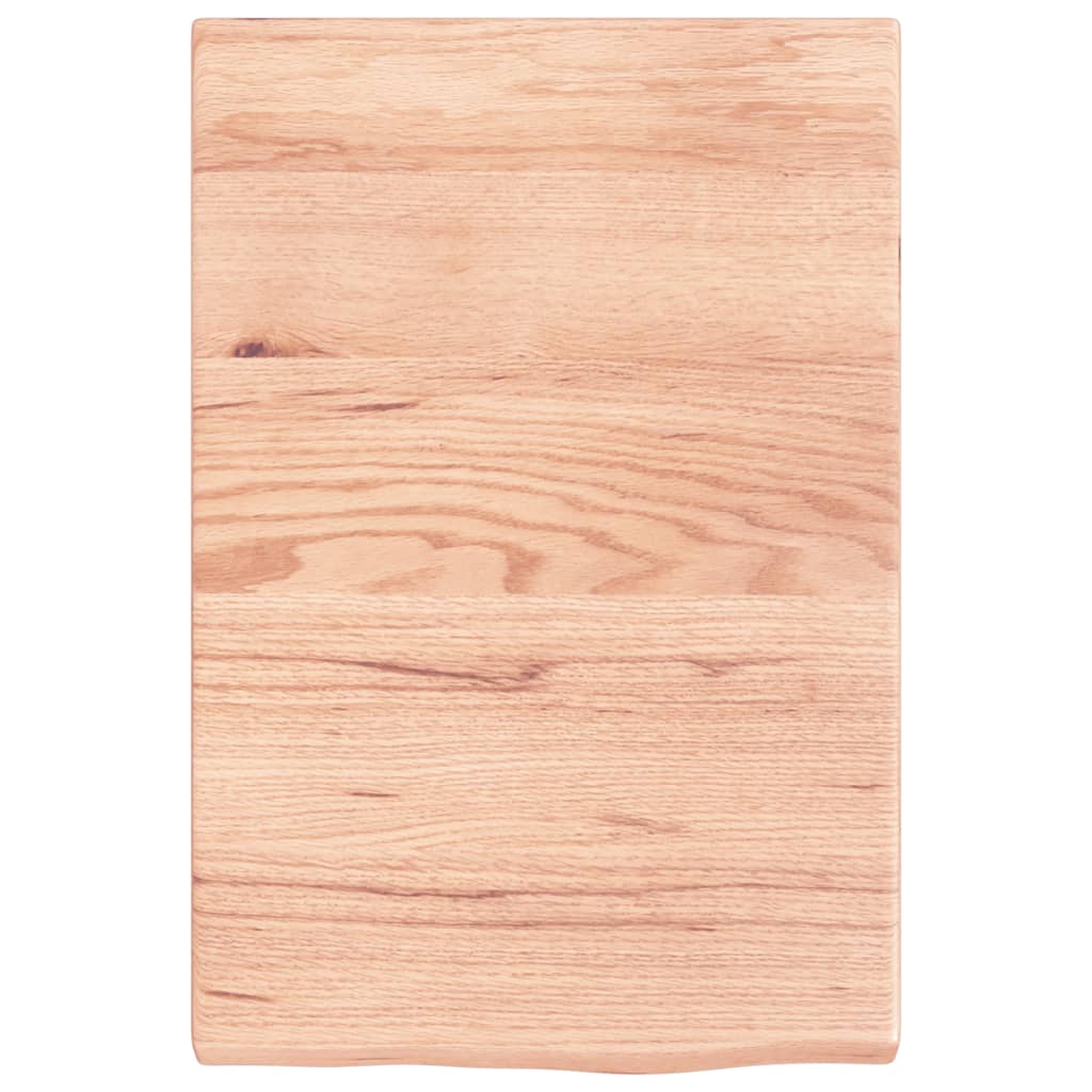 Wall Shelf Light Brown 40x60x(2-4) cm Solid Oak Treated