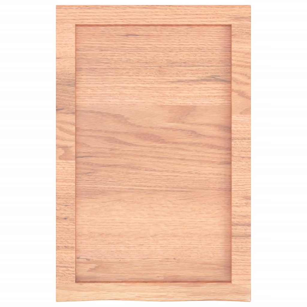 Wall Shelf Light Brown 40x60x(2-4) cm Solid Oak Treated