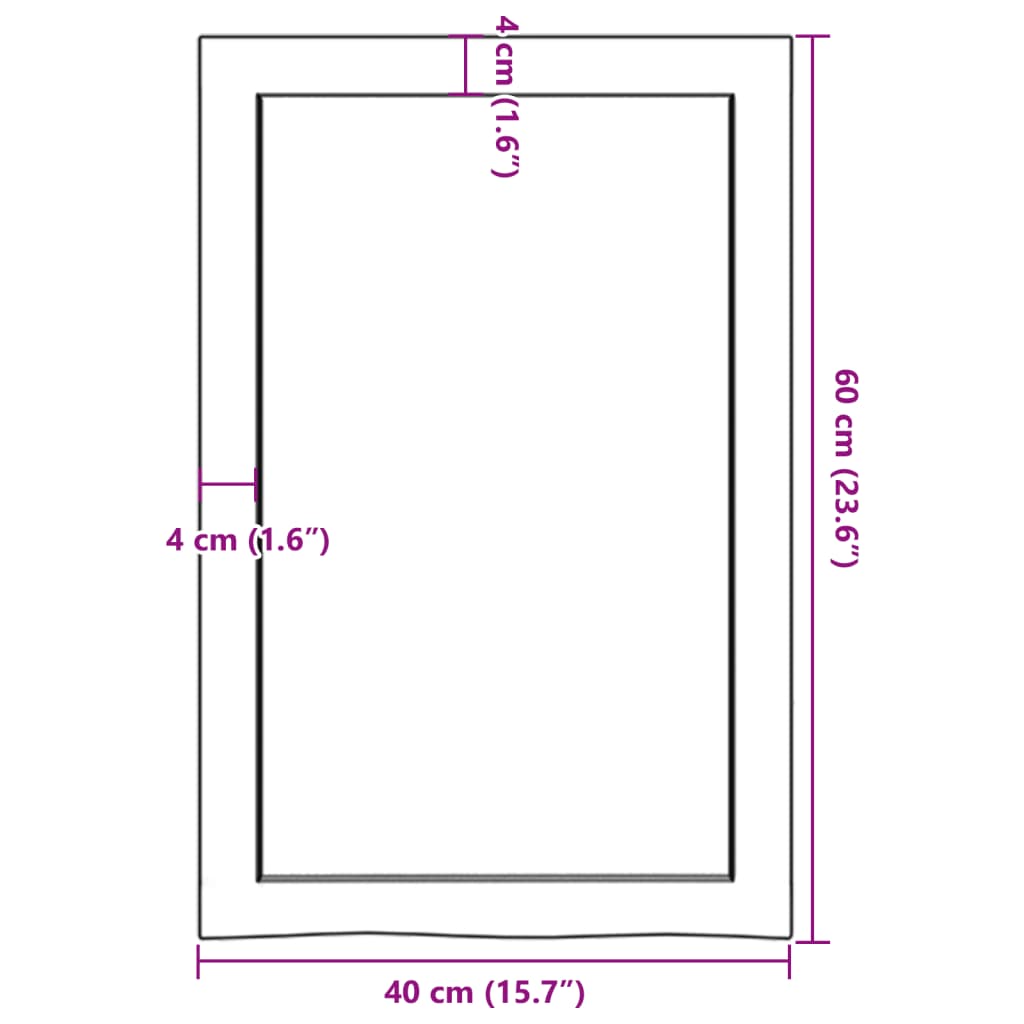 Wall Shelf Light Brown 40x60x(2-4) cm Solid Oak Treated