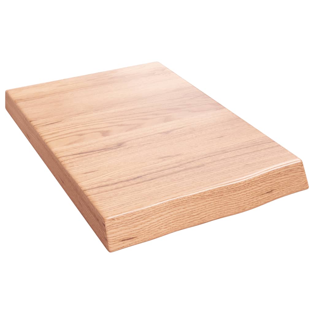 Wall Shelf Light Brown 40x60x(2-6) cm Solid Oak Treated