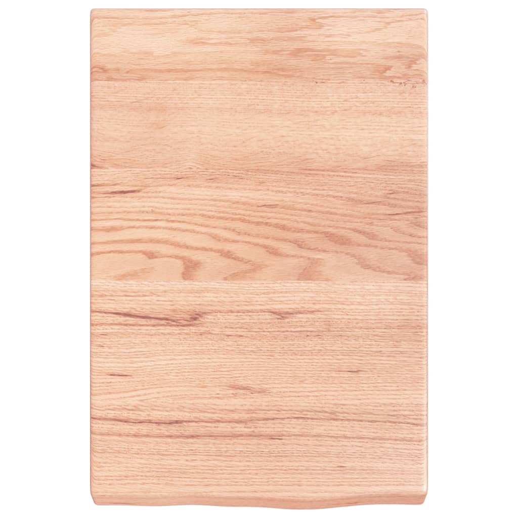 Wall Shelf Light Brown 40x60x(2-6) cm Solid Oak Treated