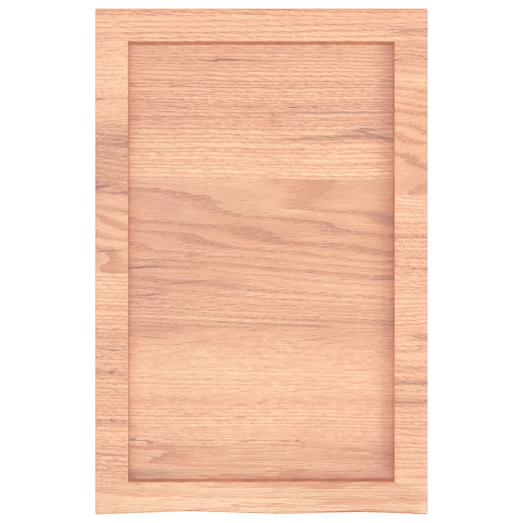 Wall Shelf Light Brown 40x60x(2-6) cm Solid Oak Treated