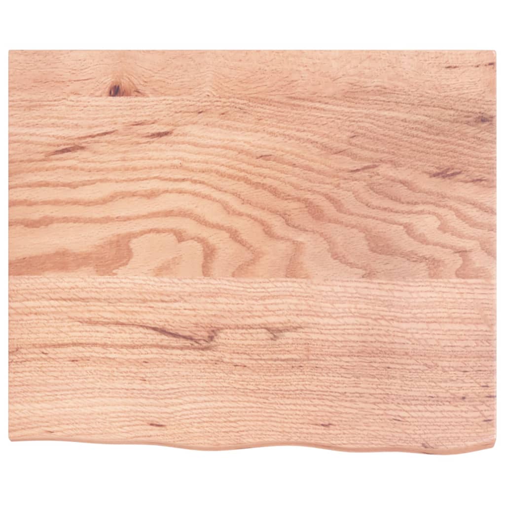 Wandregal Hellbraun 60x50x2 cm Massivholz Eiche Behandelt