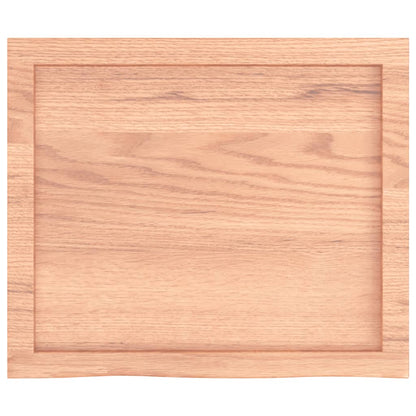 Wandregal Hellbraun 60x50x(2-4) cm Massivholz Eiche Behandelt