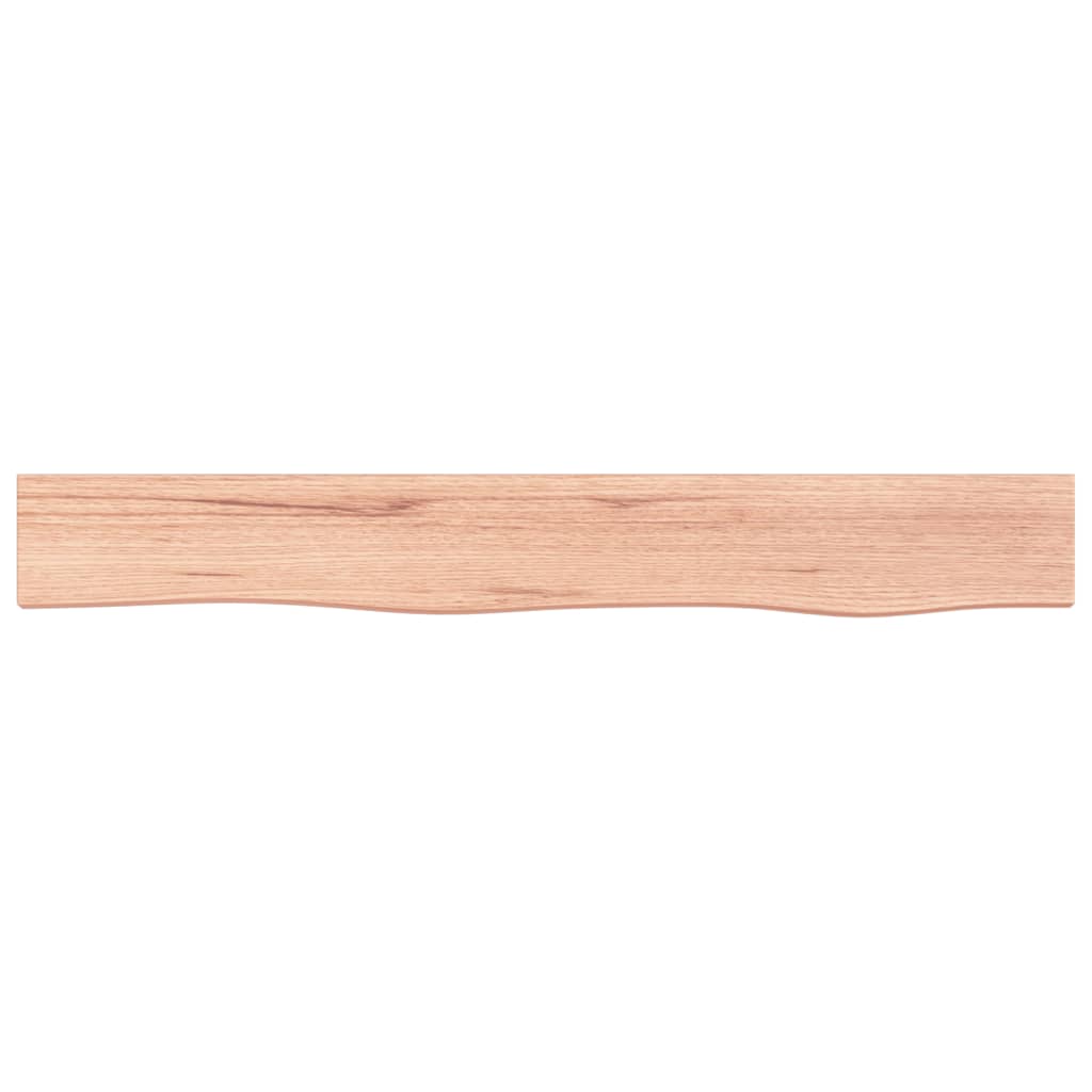 Wall Shelf Light Brown 80x10x4 cm Solid Oak Treated