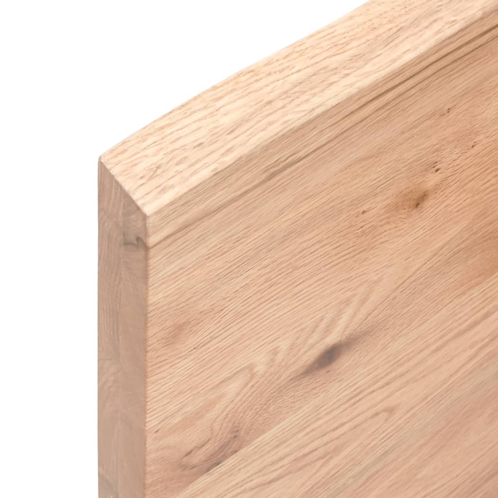 Wall Shelf Light Brown 80x20x4 cm Solid Oak Treated