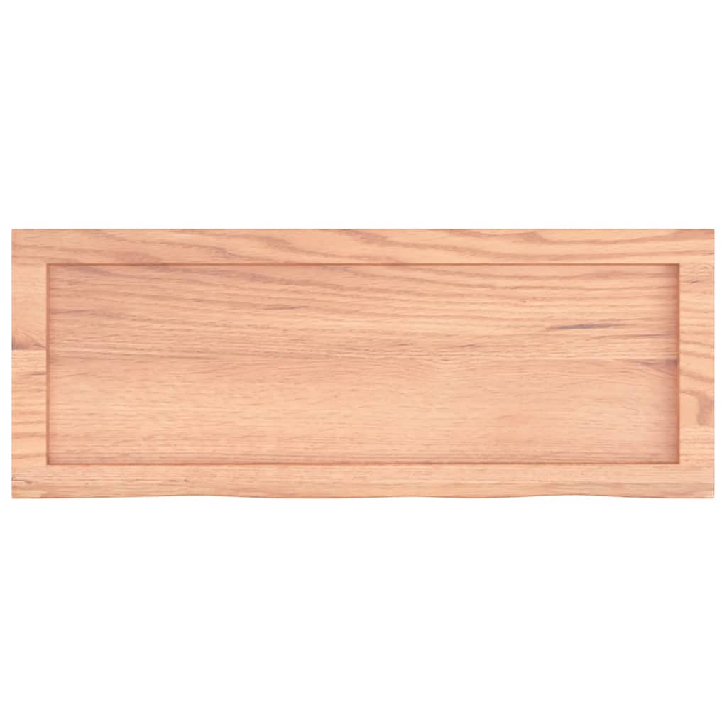 Wall Shelf Light Brown 80x30x(2-6) cm Solid Oak Treated