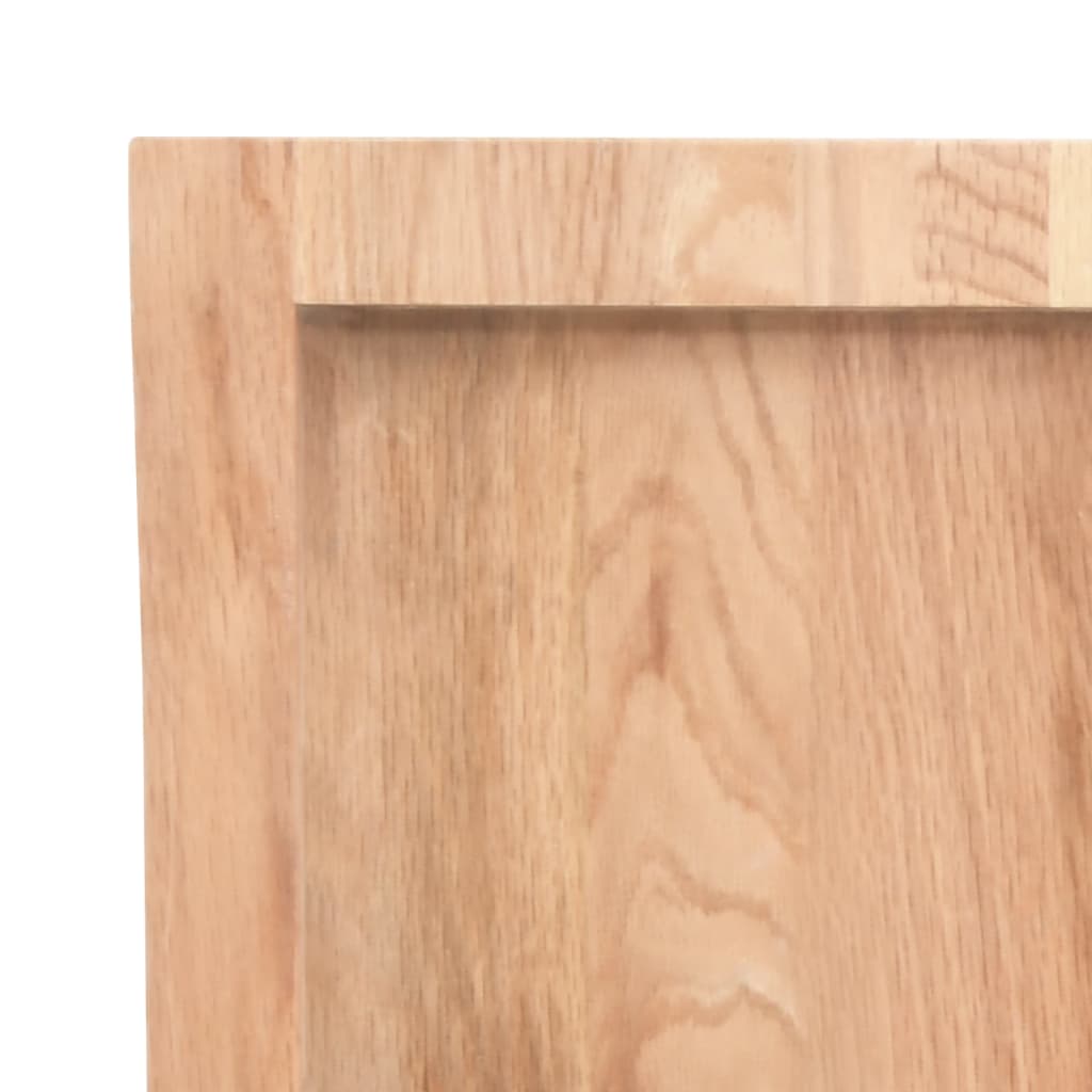Wall Shelf Light Brown 80x30x(2-6) cm Solid Oak Treated