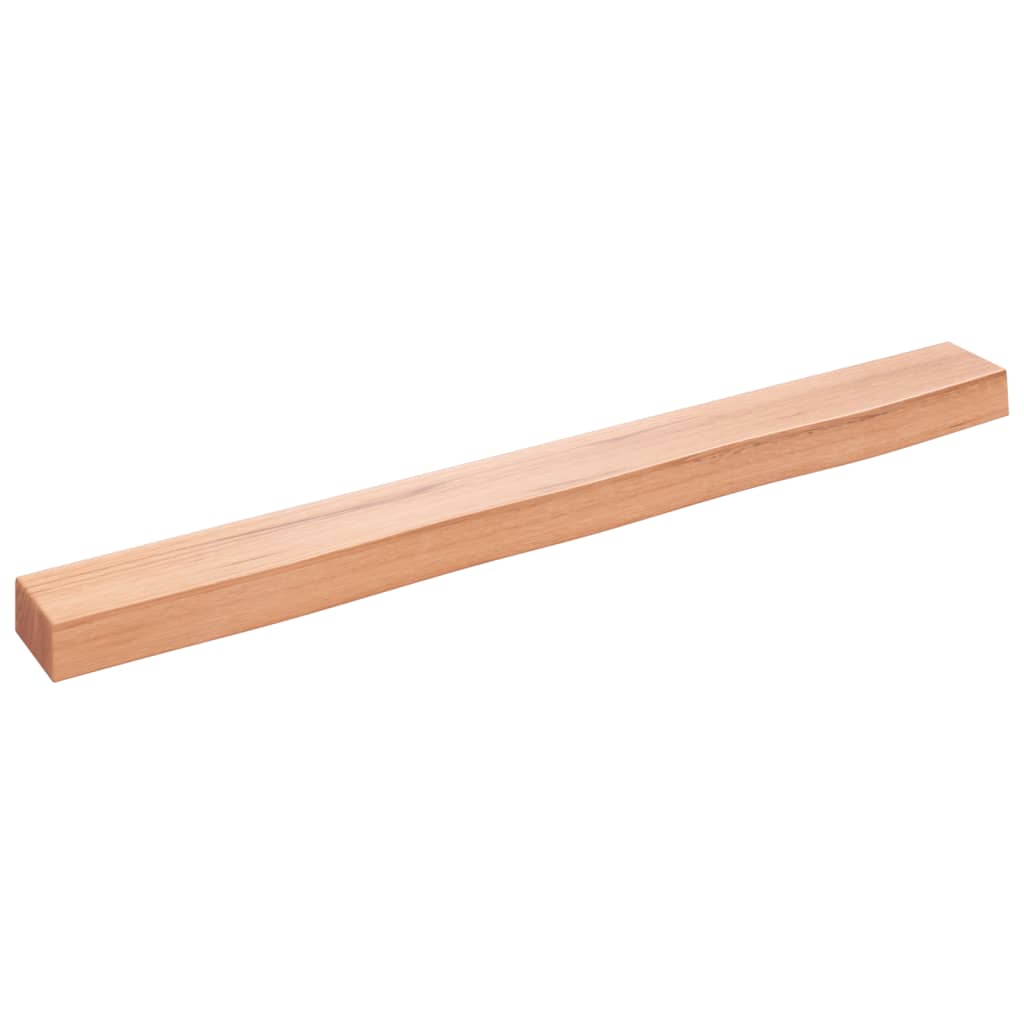 Wall Shelf Light Brown 100x10x6 cm Solid Oak Treated