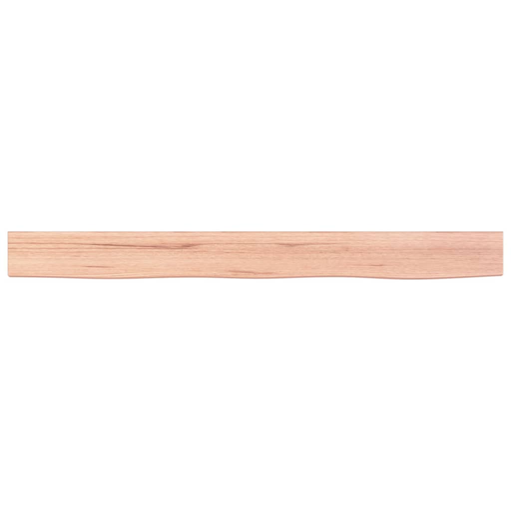 Wall Shelf Light Brown 100x10x6 cm Solid Oak Treated