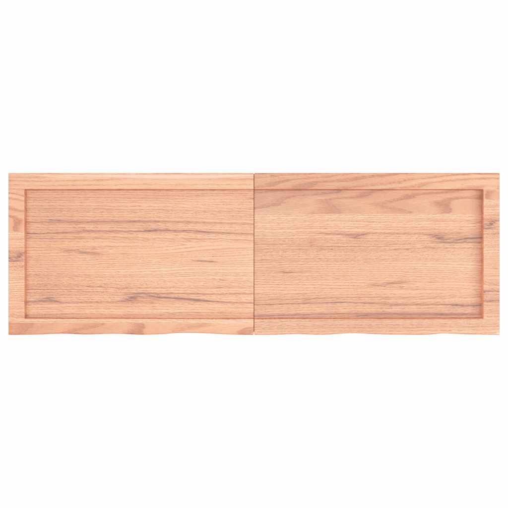 Etagère murale marron clair 120x40x(2-6) cm chêne massif bois traité