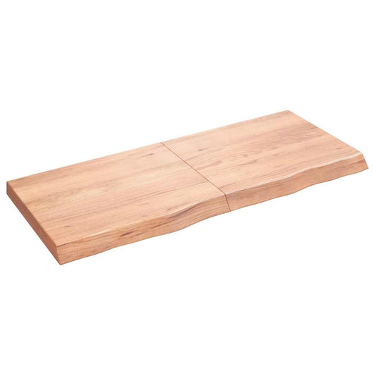 Etagère murale marron clair 120x50x(2-6) cm chêne massif bois traité