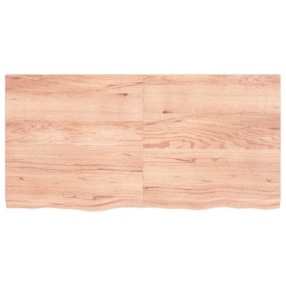 Wandregal Hellbraun 120x60x(2-4) cm Massivholz Eiche Behandelt