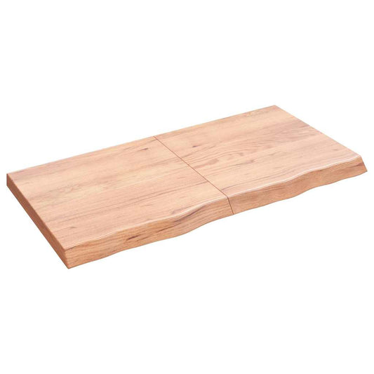 Etagère murale marron clair 120x60x(2-6) cm chêne massif bois traité