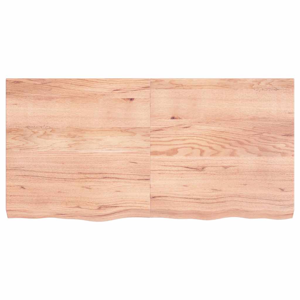 Etagère murale marron clair 120x60x(2-6) cm chêne massif bois traité