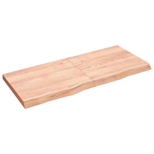 Etagère murale marron clair 140x60x(2-6) cm chêne massif bois traité