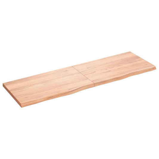 Etagère murale marron clair 160x50x(2-4) cm chêne massif bois traité
