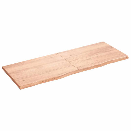Etagère murale marron clair 160x60x(2-4) cm chêne massif bois traité