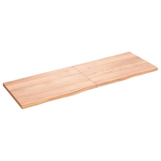 Etagère murale marron clair 180x60x(2-4) cm chêne massif bois traité