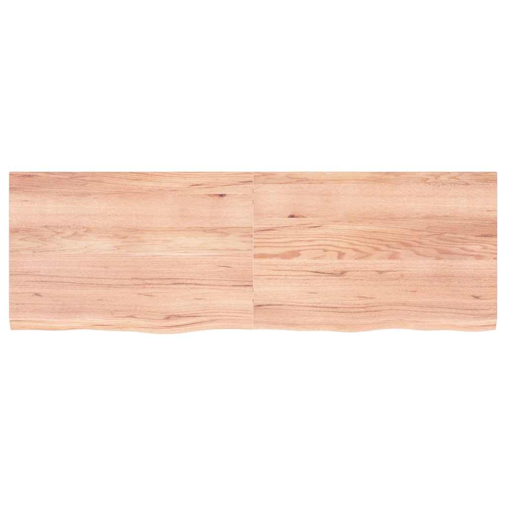 Etagère murale marron clair 180x60x(2-4) cm chêne massif bois traité