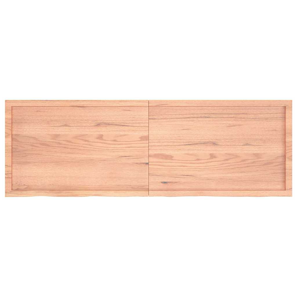 Etagère murale marron clair 180x60x(2-4) cm chêne massif bois traité