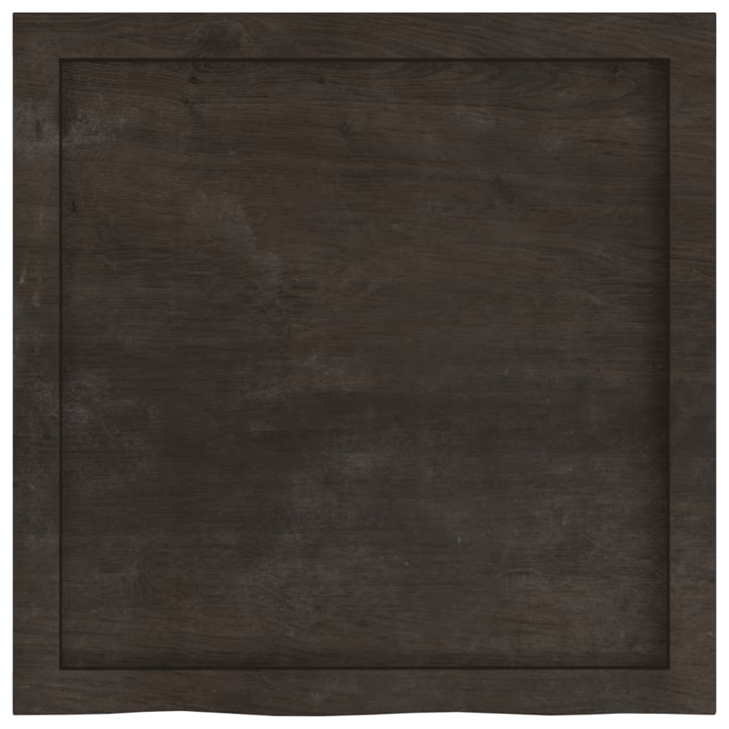 Wall Shelf Dark Brown 60x60x(2-6) cm Solid Oak Treated