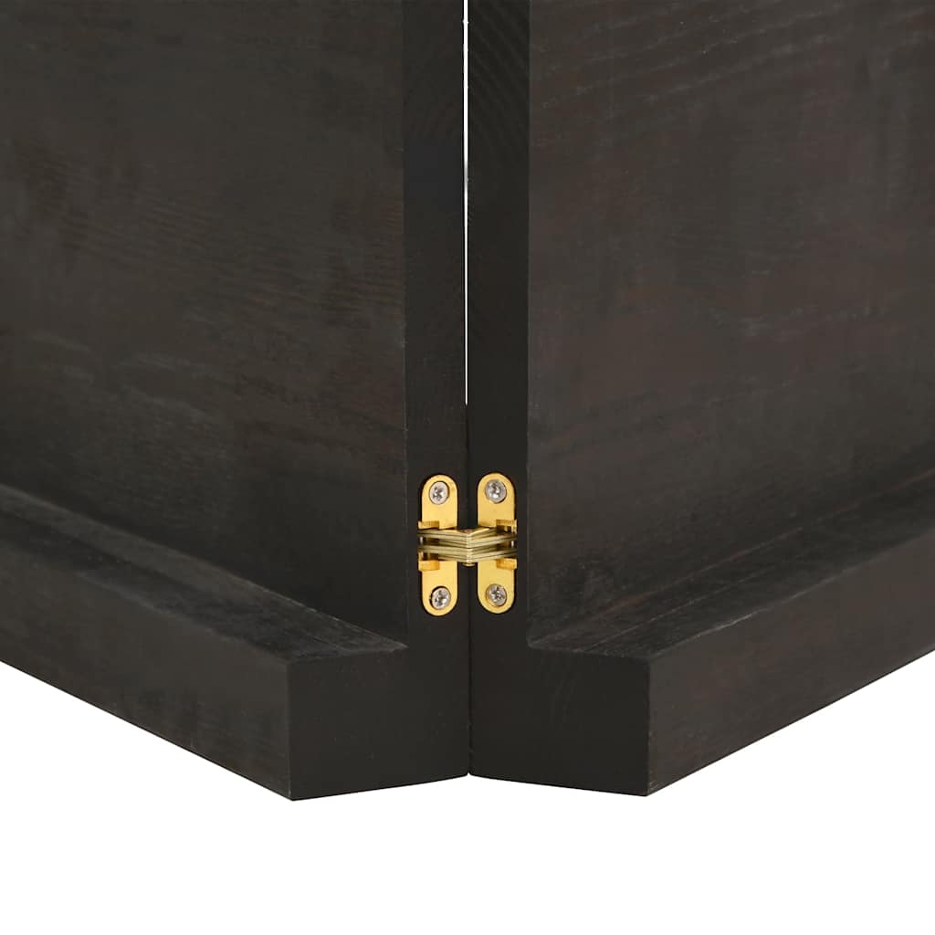 Wall Shelf Dark Brown 140x40x(2-6)cm Solid Oak Treated