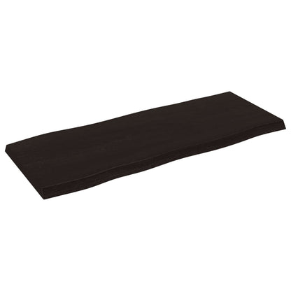 Tischplatte 100x40x(2-4) cm Massivholz Behandelt Baumkante
