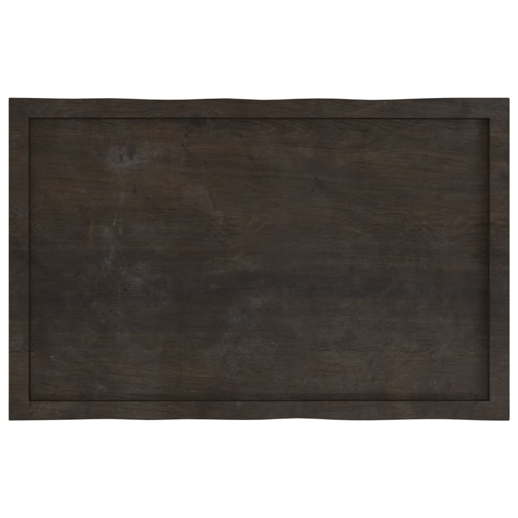 Tischplatte 100x60x(2-4) cm Massivholz Behandelt Baumkante