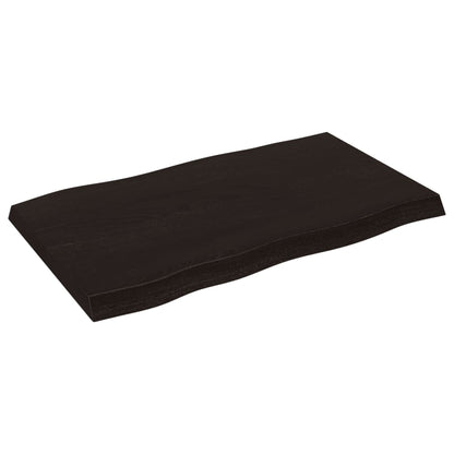 Tischplatte 100x60x(2-6) cm Massivholz Behandelt Baumkante