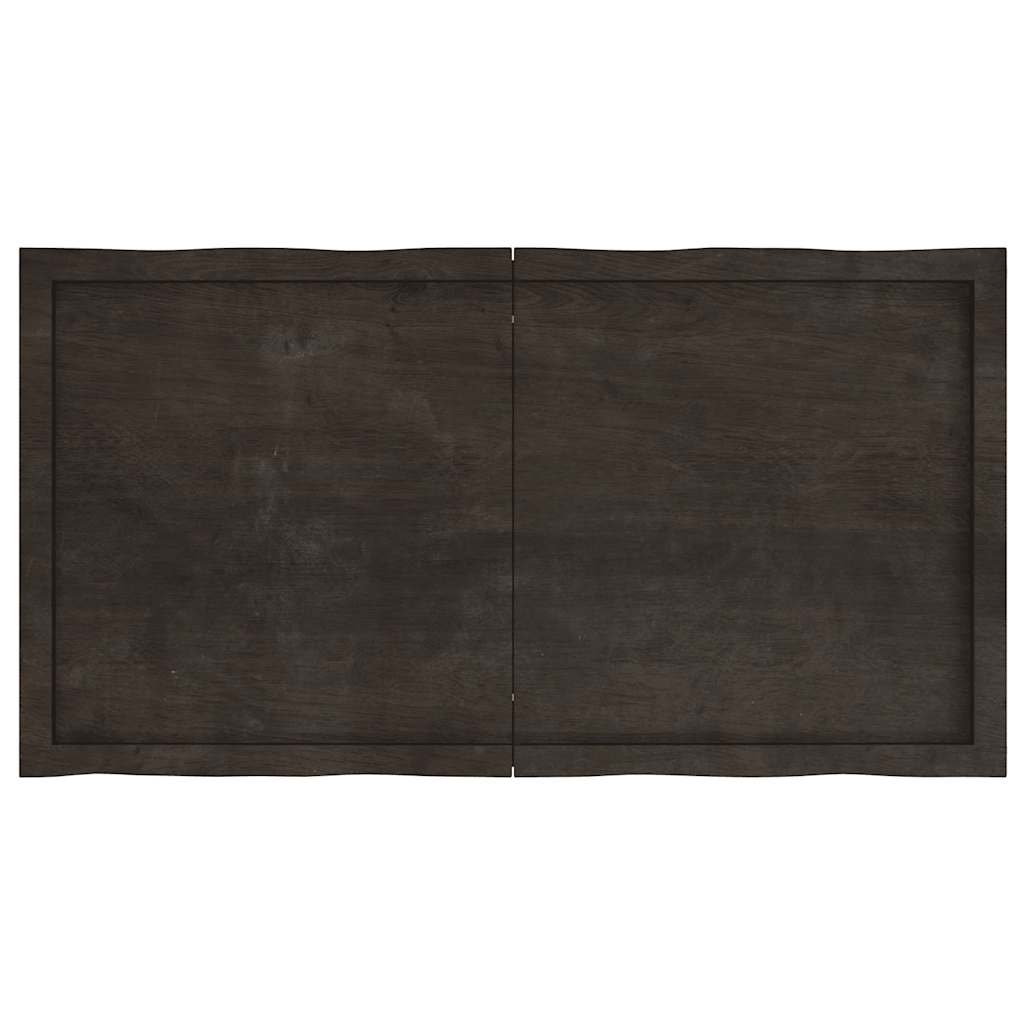 Tischplatte 120x60x(2-4) cm Massivholz Behandelt Baumkante
