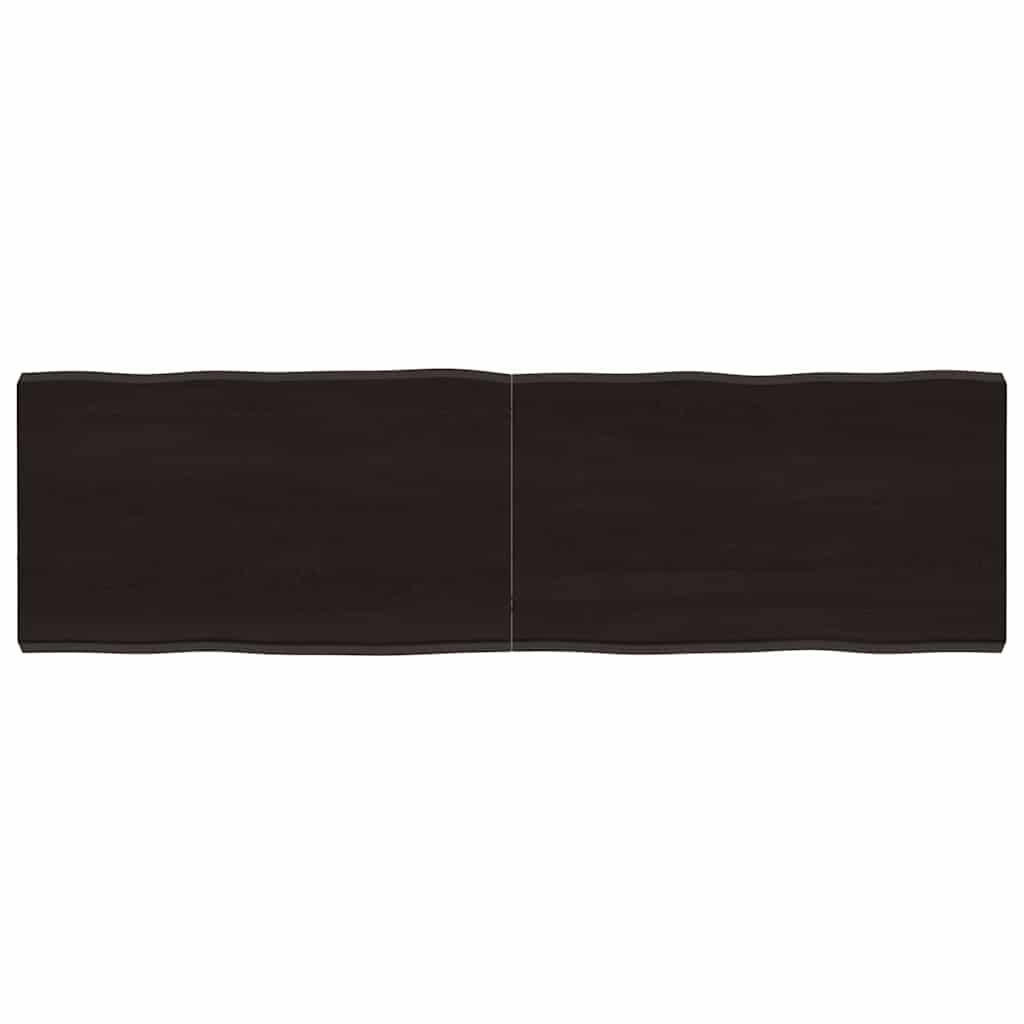 Tischplatte 140x40x(2-4) cm Massivholz Behandelt Baumkante