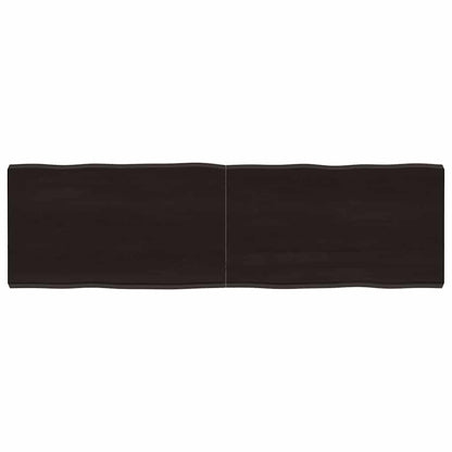 Tischplatte 140x40x(2-4) cm Massivholz Behandelt Baumkante