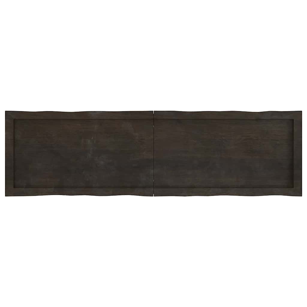 Tischplatte 140x40x(2-4) cm Massivholz Behandelt Baumkante