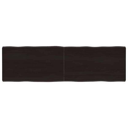 Tischplatte 140x40x(2-4) cm Massivholz Behandelt Baumkante